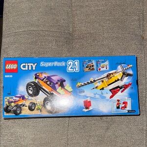LEGO City Super Pack 2-in-1 Purple and Yellow Monster Truck & Plane